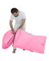 Atelier Del Sofa Pouf Sofá Cama Exterior Rosa Impermeable 180cm Largo
